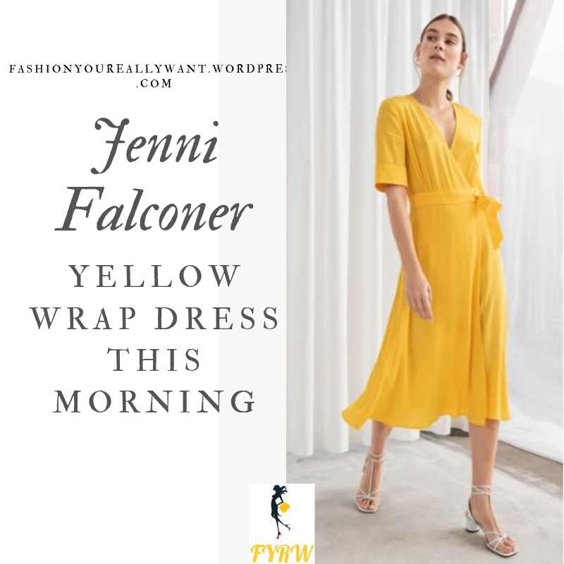 Find Jenni Falconer Yellow Wrap Dress ...